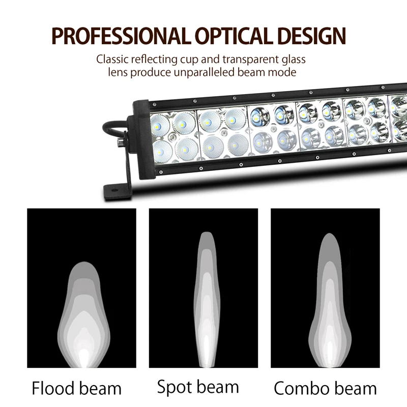 22 &quotв изогнутый СВЕТОДИОДНЫЙ светильник 120 Вт комбинированный луч тонкий для SUV