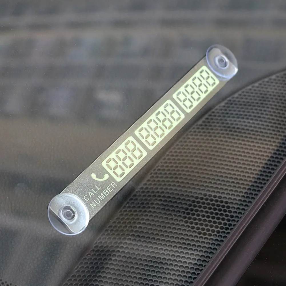 

Светящаяся табличка с номером телефона, наклейки для парковки автомобиля, 1 шт., сделай сам, золотые аксессуары для интерьера автомобиля