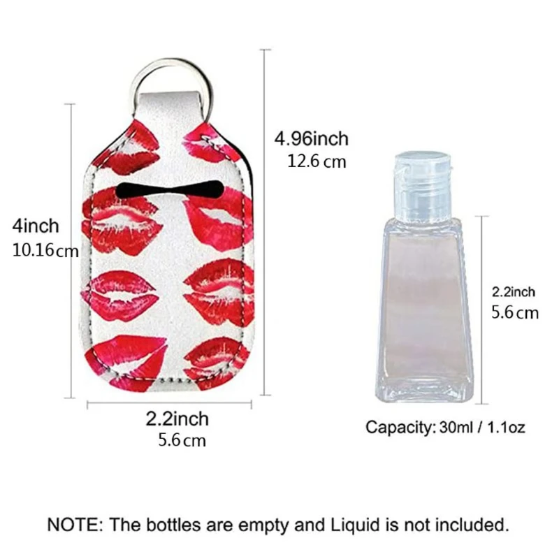 

12 Styles Hand Sanitizer Keychain Holder Eeusable Bottles Refillable Keychain