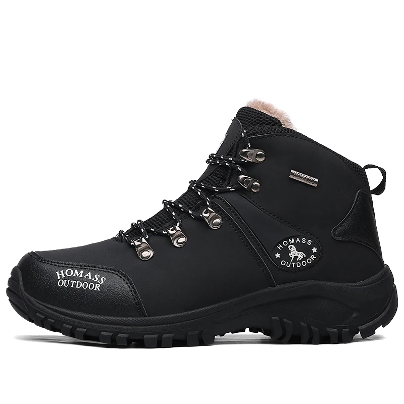 Новые мужские зимние осенние теплые плюшевые высокие кроссовки для