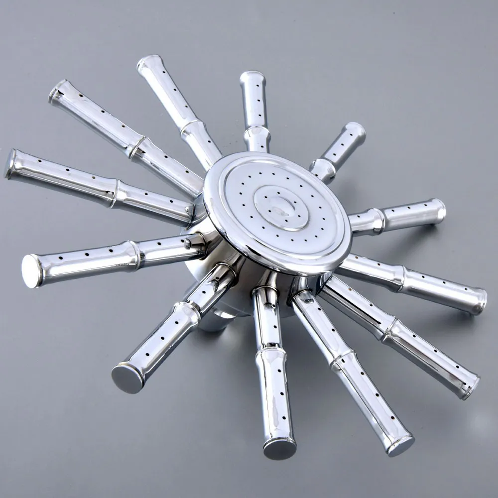 

Polished Silver Chrome Brass Bathroom Rainfall Top Spray Rain Shower Head Accessories（Standard G1/2".）dsh230