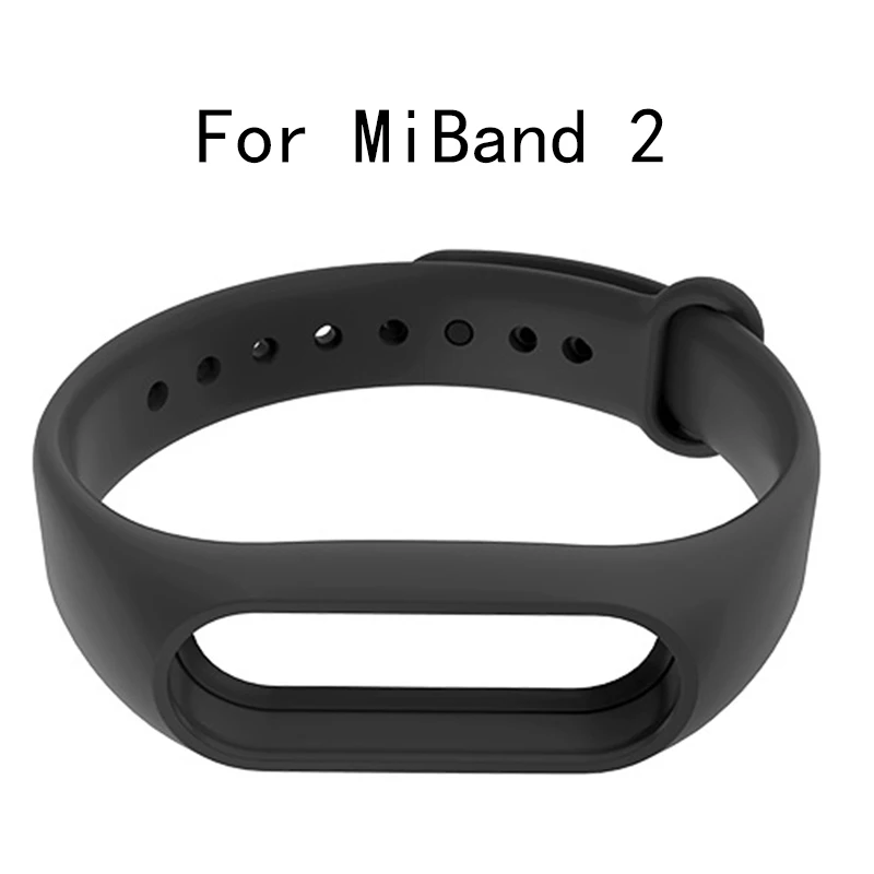 Сменный Браслет для Xiaomi Mi Band 2 однотонный силиконовый ремешок сменный аксессуары