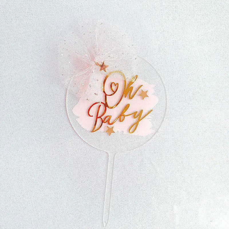 Топпер для торта мальчиков и девочек акриловый украшение С Днем Рождения с