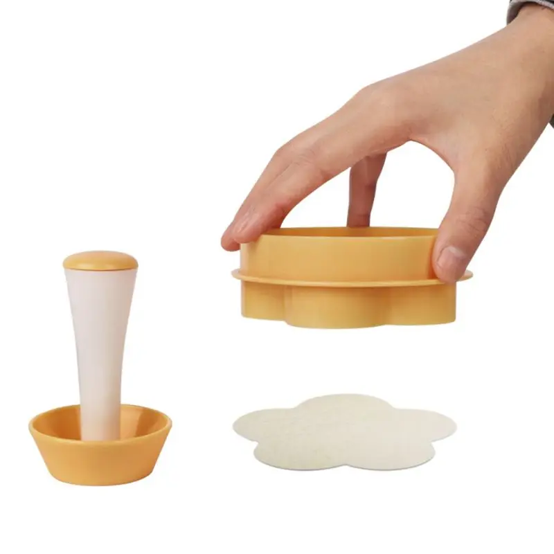 

Plastic Pastry Stamper Tart Shell Mold Cutter Flower Round Dough Cookie Muffin