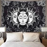 hippie sun moon mandala tapestry wall hanging indian ouija psychedelic skull boho decor wall cloth tapestries mountain landscape