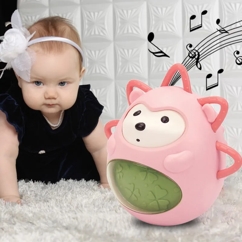 

Детская музыкальная чашка-Ежик 0-12 месяцев, детские погремушки для ванной, кровати, коляски, подвесные игрушки, детская Успокаивающая игрушк...