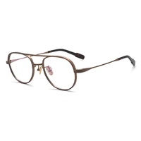 new handmade pilot titanium retro oval glasses frame men optical eyeglasses women myopia reading prescriptionr spectacles oculos