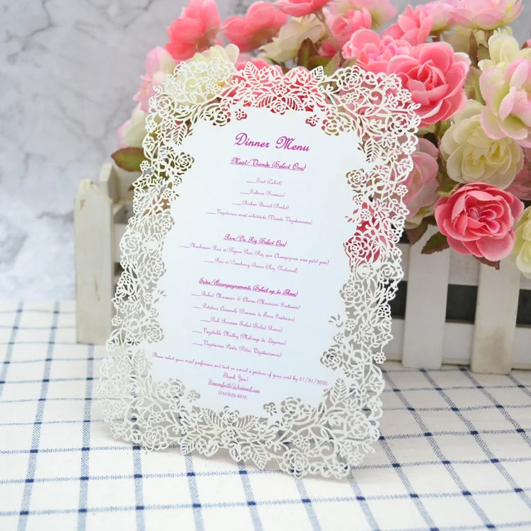 

2021 hot wedding invitation card laser cut exquisite wedding cards