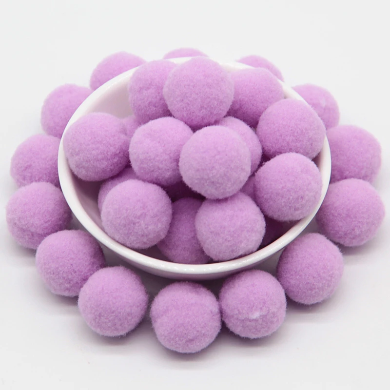 Помпон 8 мм, 10 мм, 15 мм, 20 мм, 25 мм, 30 мм, круглые помпоны, меховые шарики, поделки своими руками, помпоны для детей, свадебное шитье, домашнее украшение, 20 г - Цвет: 20mm 26