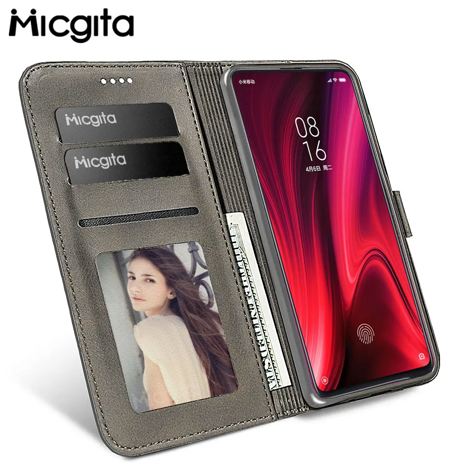 Деловой кожаный чехол mi cgita для Xiao Red K20 Pro 9T Чехол книжка с бумажником Xiaomi