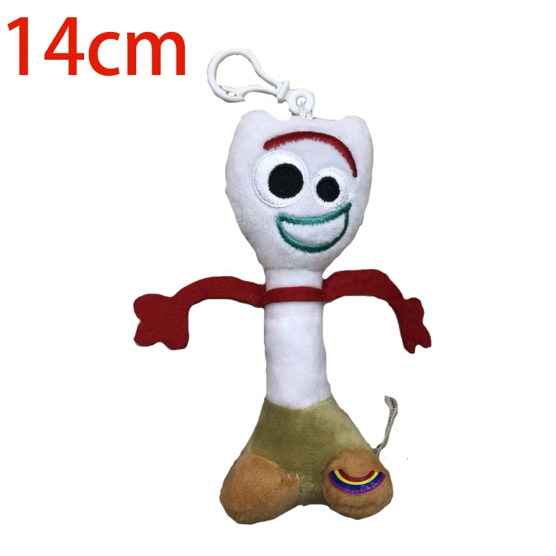 14cm Игрушка из фильма 4 аниме белая форки Мягкая кукла из мультфильма из мягкого плюша игрушки для мальчиков и девочек детская вечеринка Рождественский подарок сумка аксессуары - Цвет: 14cm