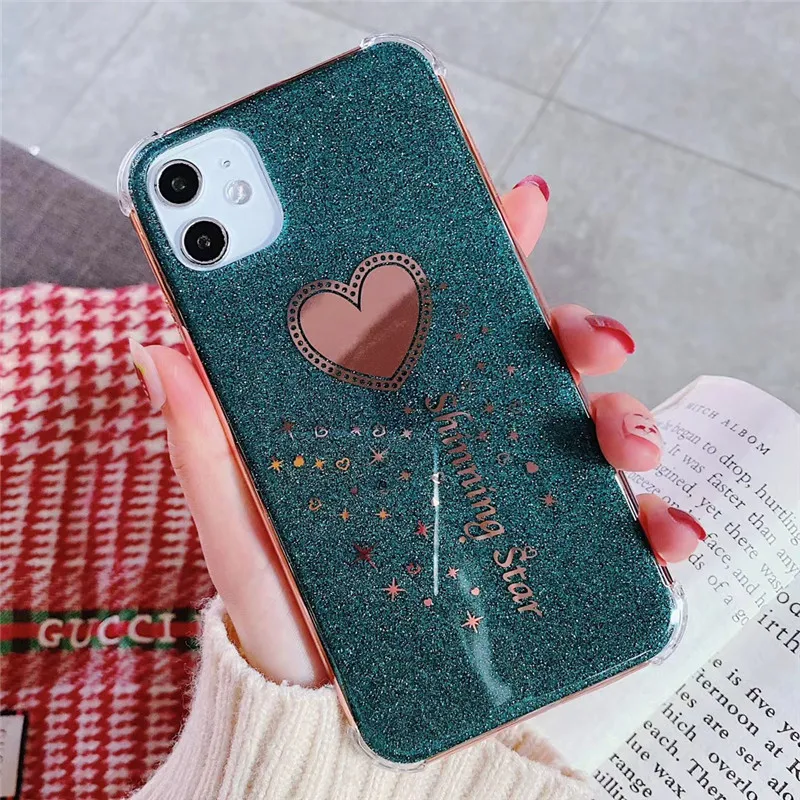 Противоударный защитный чехол для iPhone 11 Pro Max SE XSMAX XR XS X 8 7 6 6S Plus блестящий телефона
