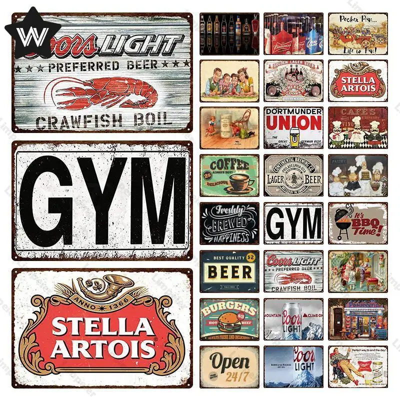 Винтажная Жестяная Табличка в стиле ретро открытый постер на стену