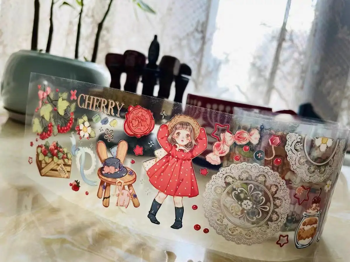 

Lovely Afternoon Tea Girl Washi Tape for Card Making Bullet Journal DIY Scrapbooking Decorative Sticker