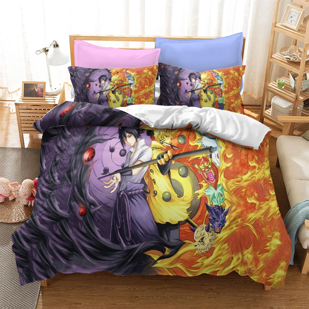 

Bedding Sets Anime Narut US/Europe/UK Size Quilt Cartoon Bed Cover Duvet Cover Pillow Case 2-3 Pieces Sets Adult Baby Children