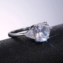 Luxurious Charm Lovers Ring Bijoux Femme Fashion CZ Jewelry Bijoux Crystal Engagement Wedding Rings For Women Couple rings
