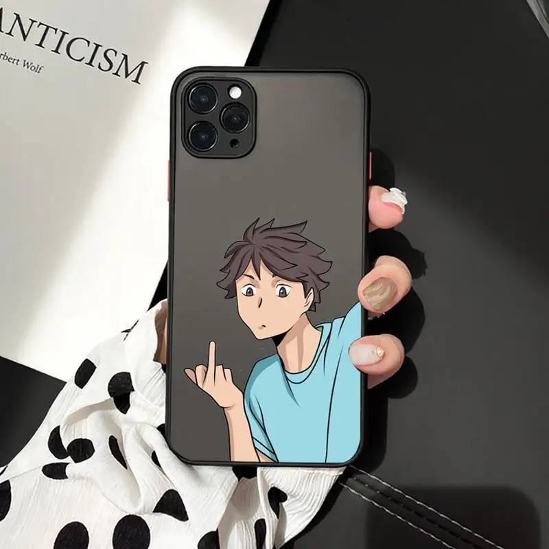 

anime Haikyuu Oikawa Phone Case matte transparent For iphone 7 8 11 12 plus mini x xs xr pro max cover