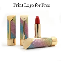 wholesale matte lipstick waterproof long lasting oem private label velvet lip stick custom logo make own brand make up glitter