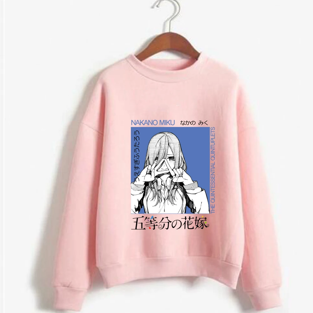 

Men Women Anime Style Nakano Miku Printing Sweatshirt Casual Loose Sweatshirt Anime The Quintessential Quintuplets Top