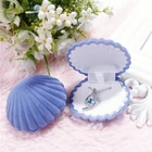 Бархатная подарочная коробка в виде милых ракушек, подвеска для колец, ювелирных украшений, сережек, витрина, коробка для сережек, коробка для ювелирных украшений, подарочная коробка