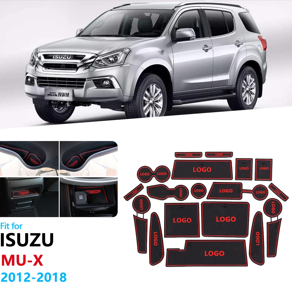 Противоскользящий резиновый коврик с прорезями для ворот и чашек Isuzu MUX 2012 ~ 2018