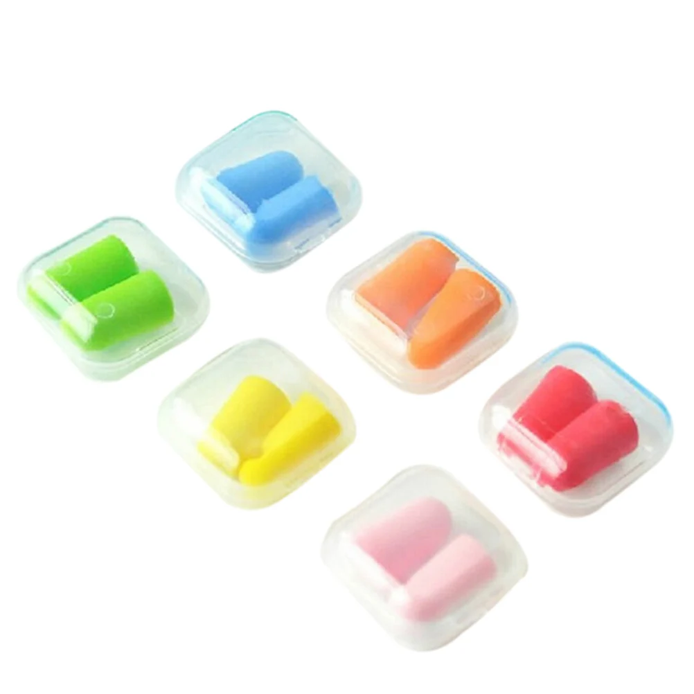 

2pcs/box Soft Sleep Soundproof Foam Ear Plugs Travel Sleep Noise Prevention Reduction Earplugs Improve Sleep Hearing Protection