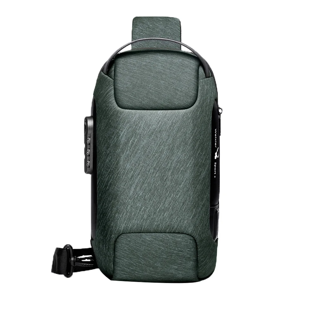 

Men Anti-theft Waist Chest Bag Portable Oxford Cloth USB Oxford Cloth Crossbody Bags SimpleSolid Color Shoulder Crossbody Bag