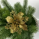 5 шт. 9 см блестящие Искусственные Рождественские цветы, украшения для рождественской елки для дома, искусственные цветы, рождественские украшения, новогодний декор