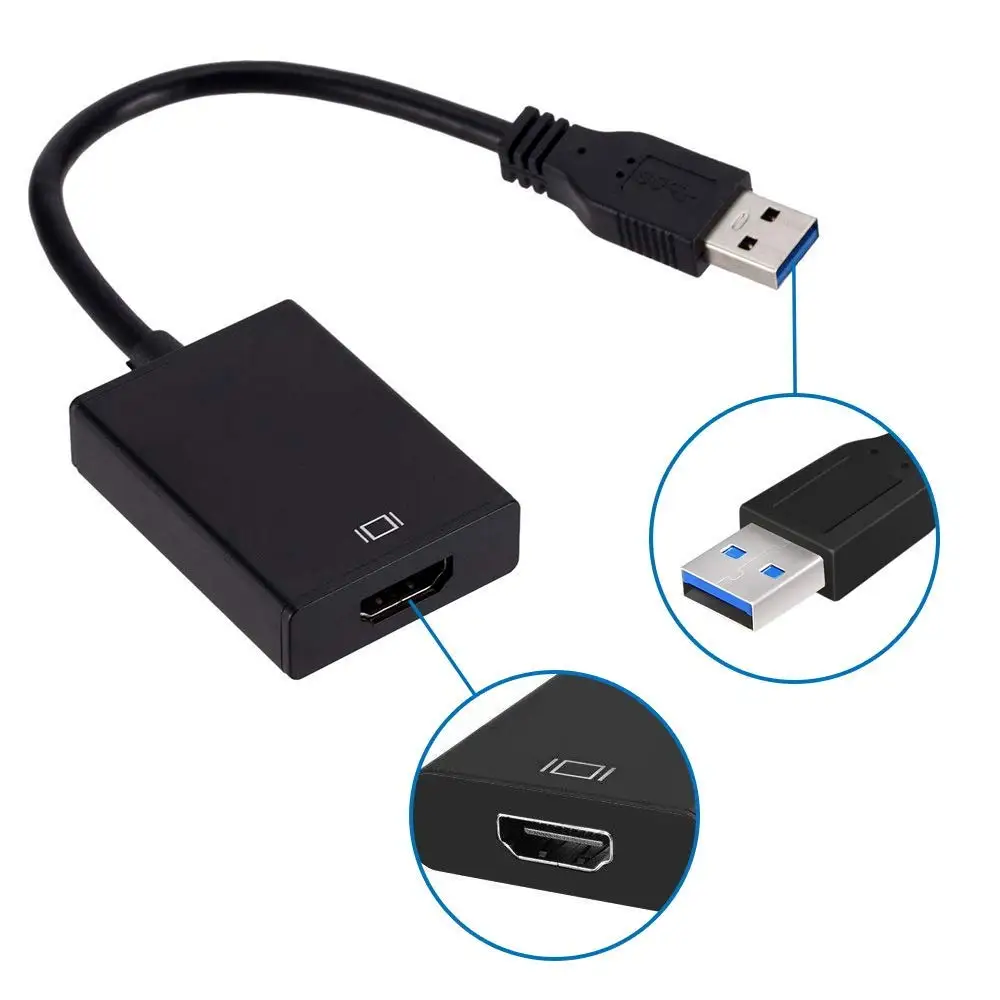 USB в HDMI адаптер HD аудио видео кабель конвертер 3 0 для нескольких мониторов 1080P