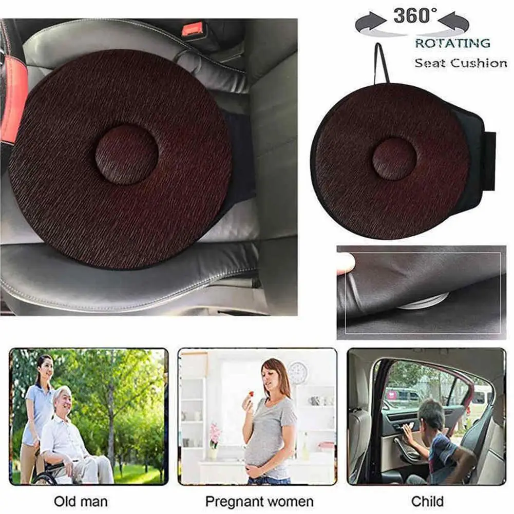 

New Car Cushion 360 Degree Portable Car Chair Women Mobility Swivel Cushion Soft Cushions Aid Revolving For Pregn E1Z7