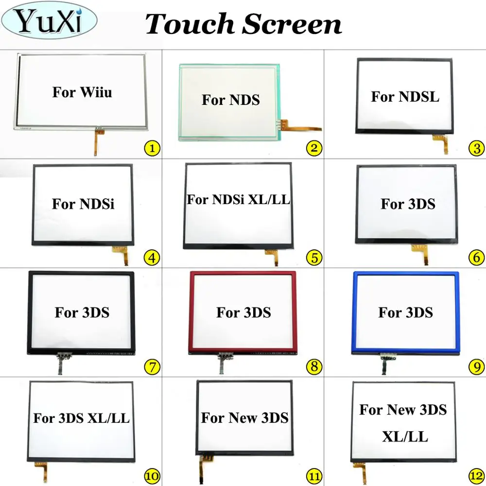 Сменный сенсорный экран YuXi стекло дигитайзер для линз Nintendo DS Lite NDSL NDSi XL LL новых 3DS