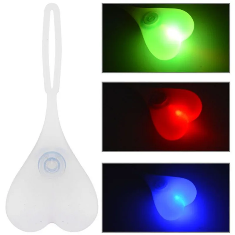Multi-colored Подвеска к велосипеду хвост силиконовый свет велосипед светящееся сердце водонепроницаемый ночной незаменимый светодиодный красный световая сигнализация для велосипеда спинки сиденья яйцо лампа - Цвет: Multi-colored