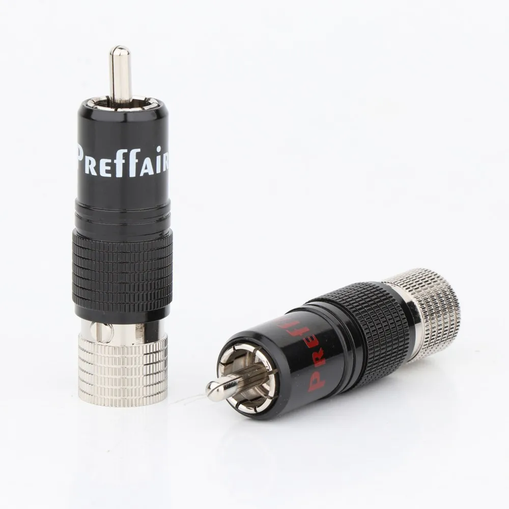 

Preffair R1738 Rhodium plated RCA connector unsolder RCA connector screws locking RCA 4 Pieces