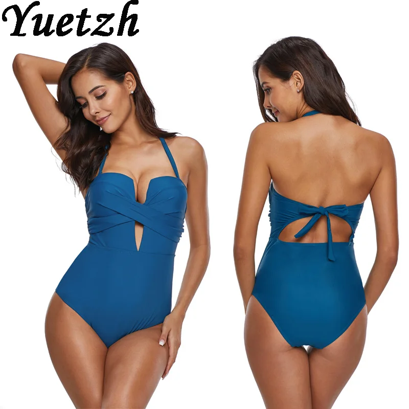 Новый женский слитный купальник размера плюс купальный костюм большого пляжный