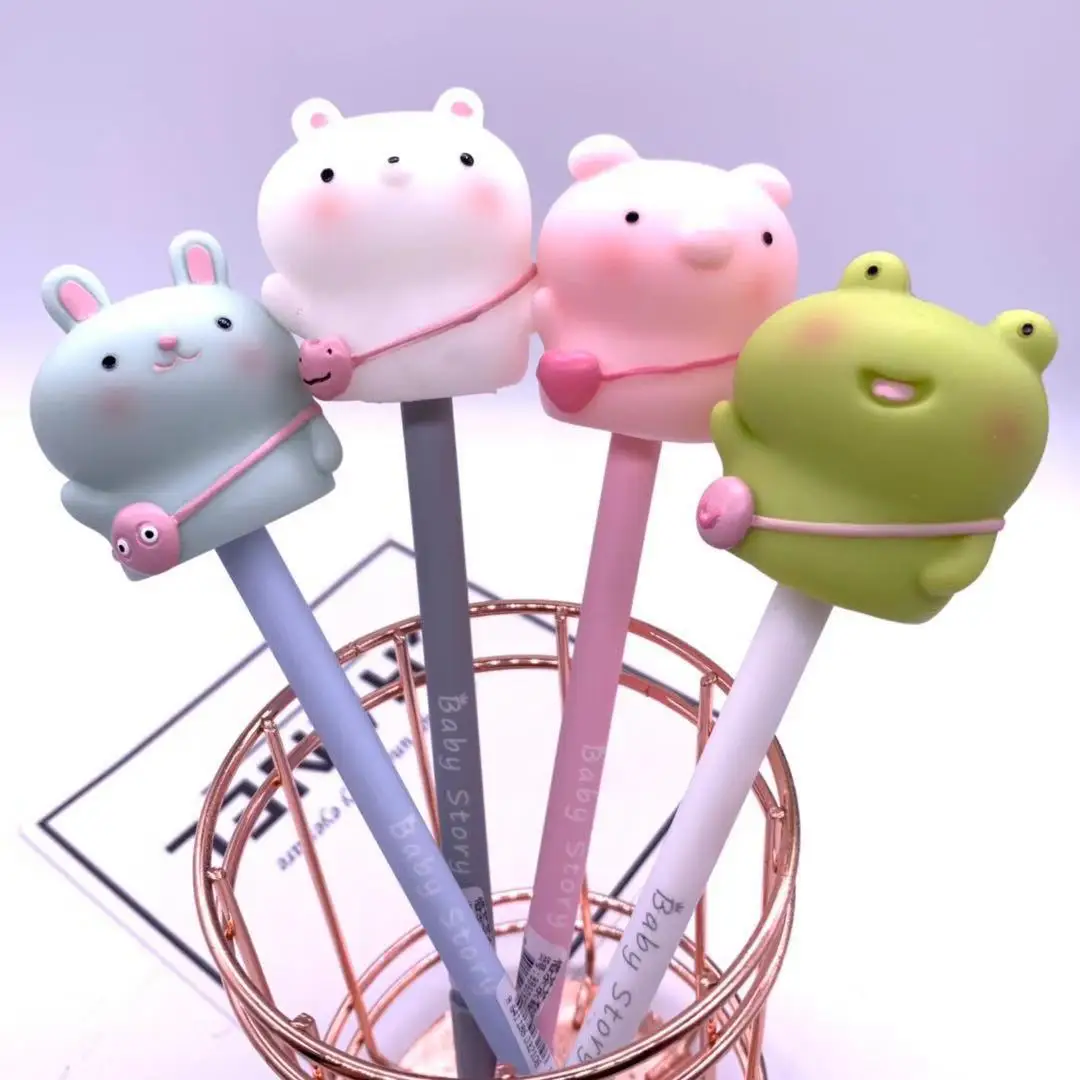 20 шт./лот гелевая ручка с животными лягушкой поросенком кроликом Расслабляющая