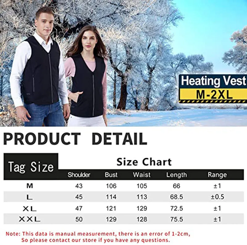 

2020 Men Women Smart heating Vest Cotton USB Infrared Electric Heating Vest Outdoor activities Thermal Winter Warm Jacket heated