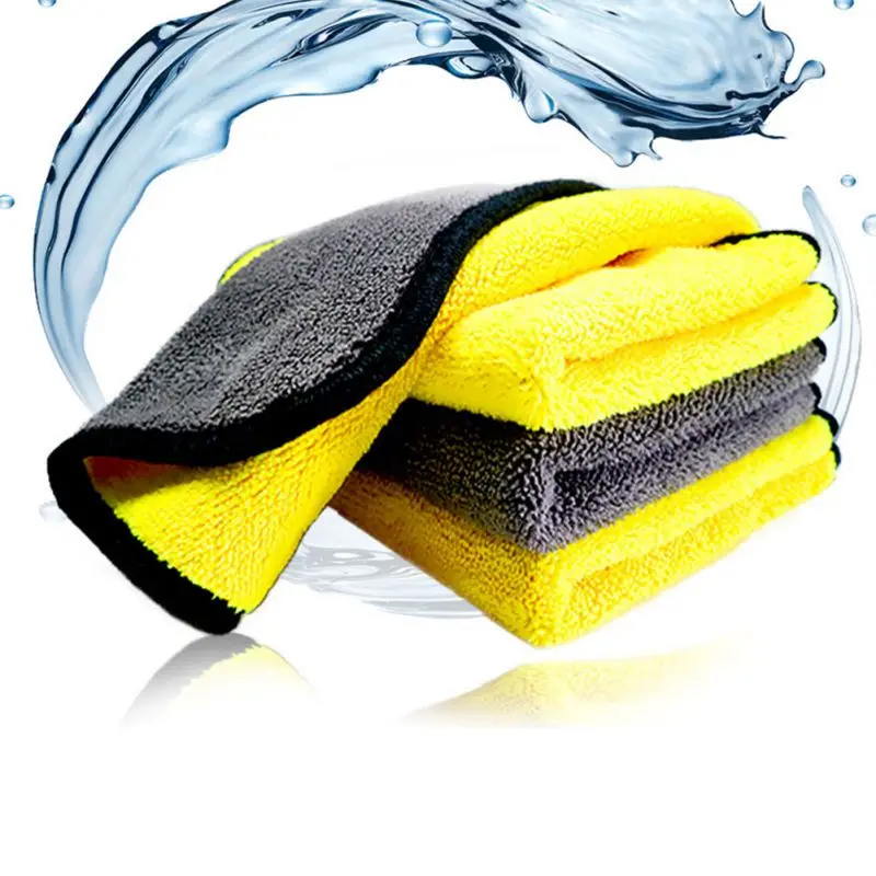 

30*30cm/30*40cm/30*60cm Car Wash Towel Microfiber Cleaning Drying Cloth Hemming Care Cloth Detailing Washing Towel