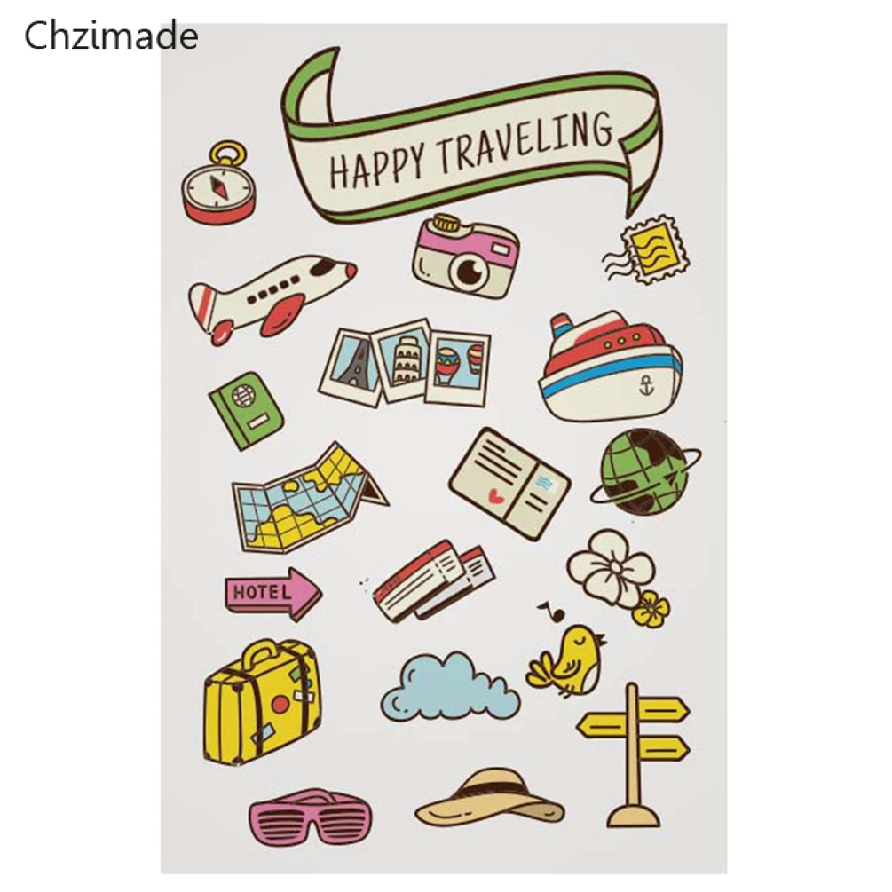 Lychee Life бумажная наклейка для путешествий послеобеденного чая дня рождения