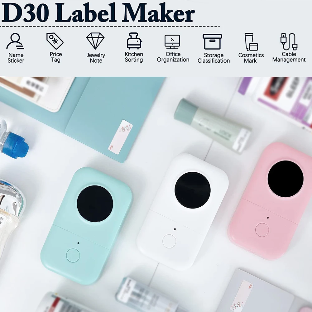 

Label Maker Machine Handheld Wireless D30 Label Printer With Multiple Templates Available Handheld Portable Smartphone Tool