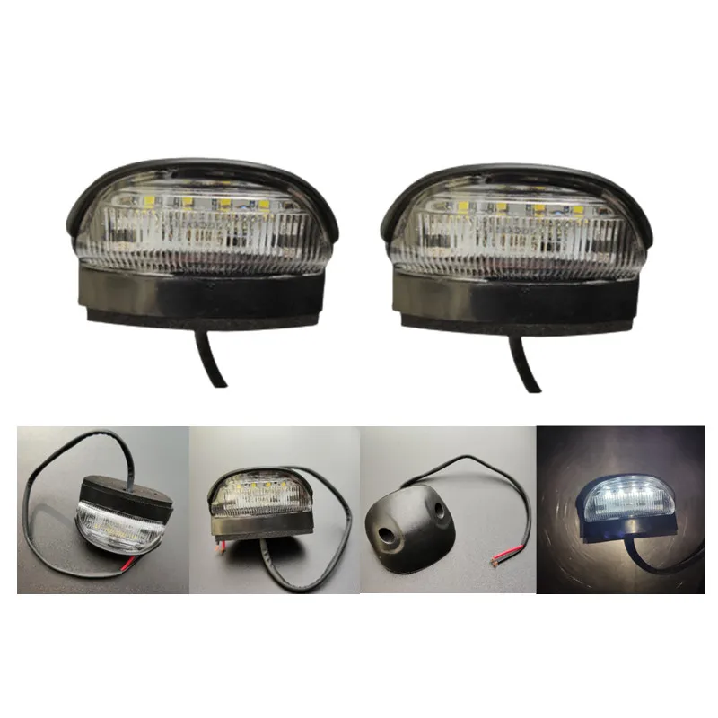 

2Pcs 12V 24V License Plate Light LED For Trailer Truck Lorry Caravan Number License Lamp Reliable