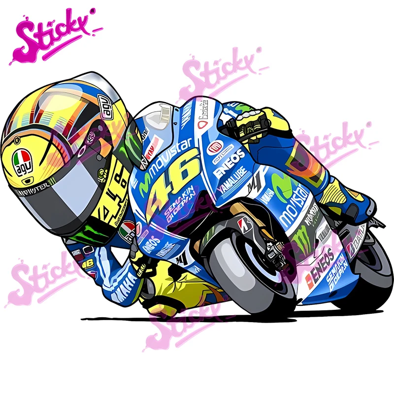 STICKY Motorcycle Racing Racer Anime Badge Brand Car Sticker Decal for Bicycle Accessories Laptop Helmet Trunk Stickers | Автомобили и