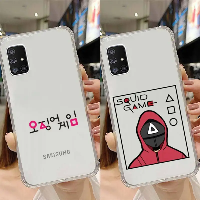 

Squid Game Phone Case Transparent For Samsung Note A 7 8 9 10 20 50 51 71 90 20 11 81 e LITE Ultra PRO Huang Junhao Korea TV