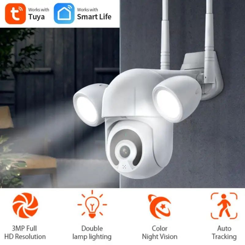 

IP-камера Tuya, 3 Мп, Wi-Fi, PTZ, 1080P, ночное видение