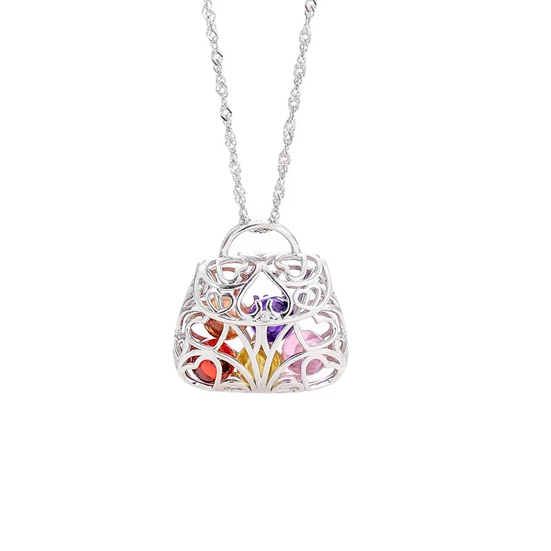 

Sterling Silver Genuine or Created Round Cut Birthstone Penda Opulent Freshwater Cultured Pearl Pendant Necklace