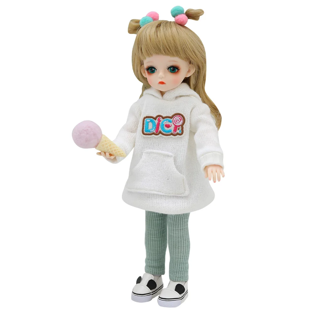0001BV12010 Bjd кукла 30 см подарки для девочки 18 суставов кукла с одеждой DIY кукла лучшие подарки для девочки ручной работы игрушка косметика - Цвет: 0001BV12010