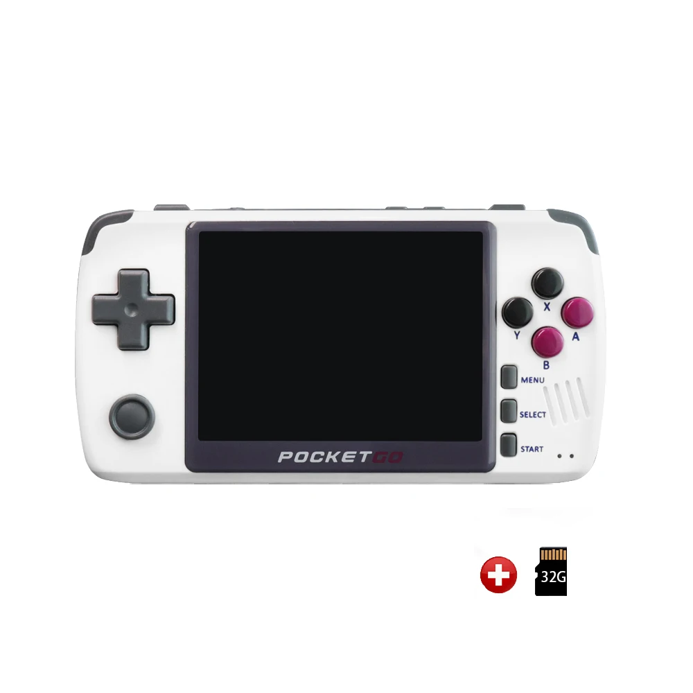 Игровая консоль-новая игровая консоль PocketGo в стиле ретро, Игровая приставка PS1 SNES, портативная игра с ips экраном - Цвет: NPG with 32GB
