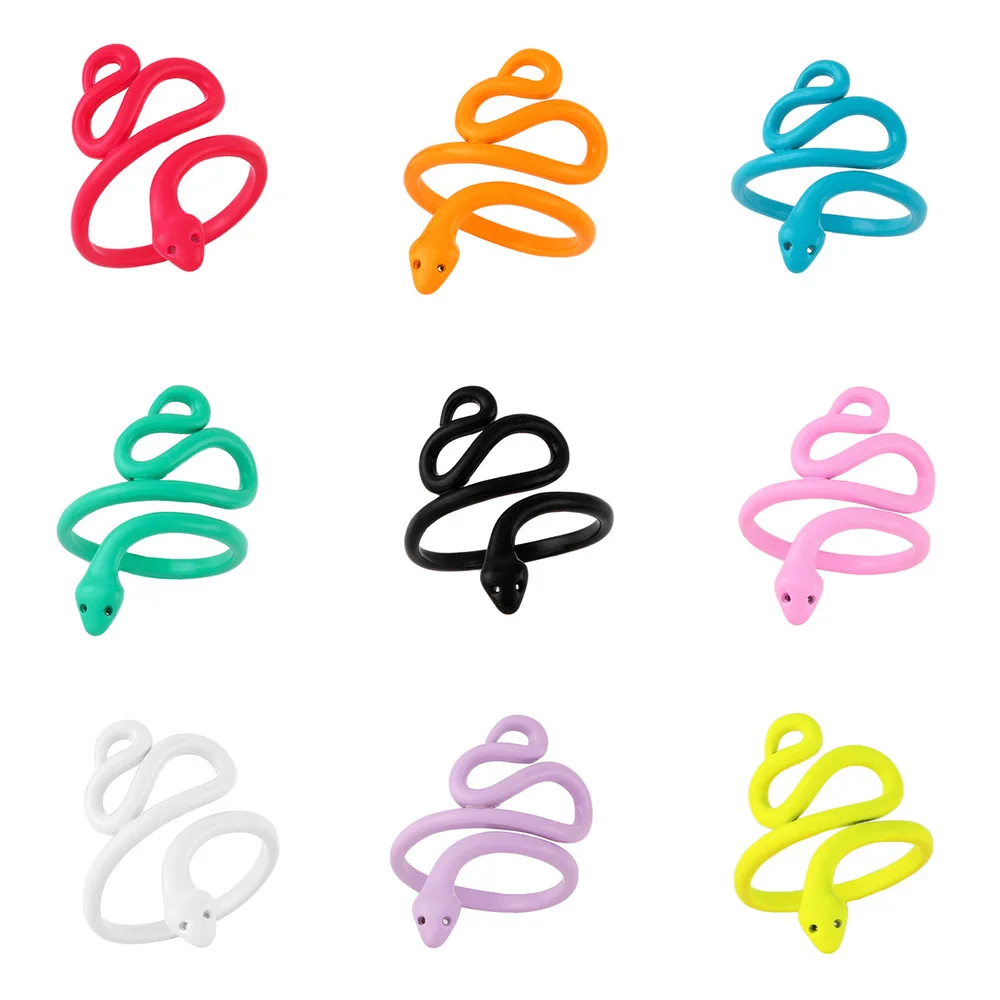 

Милые кольца в форме змеи Hyperbole карамельного цвета, регулируемые для мужчин и женщин, корейская мода, Винтажное кольцо в виде животного, ночн...