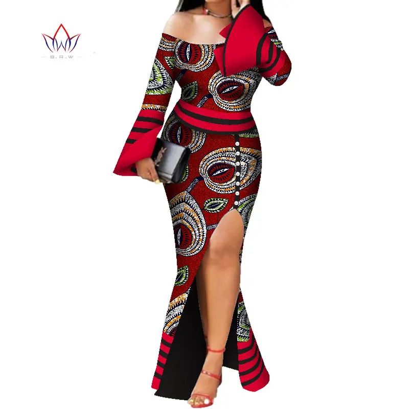 Платья с длинным рукавом для женщин вечерние свадебные повседневные Дашики