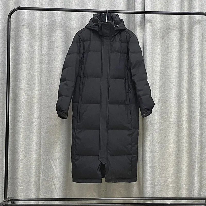 

Новинка зимы 2021, пуховик, Женская Длинная утепленная теплая Повседневная стройнящая Женская куртка на белом утином пуху, Паркер с защитой о...