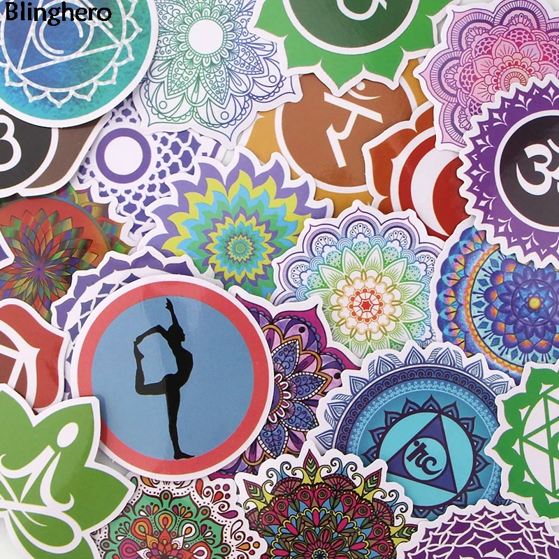 Blinghero Yoga Sticker s 24 шт./компл. Pvc креативная наклейка Скрапбукинг стикер для ноутбука